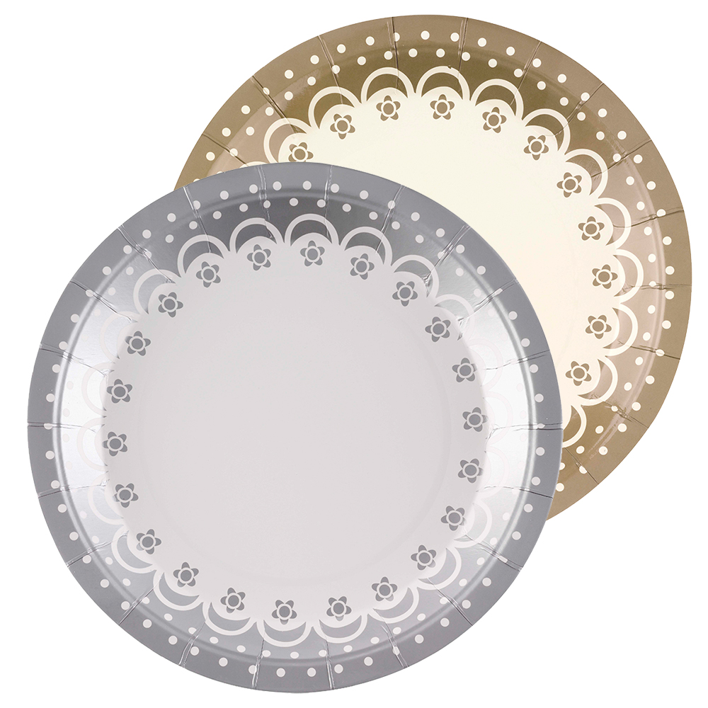 Partygeschirr "Chic Boutique" Pappteller gold