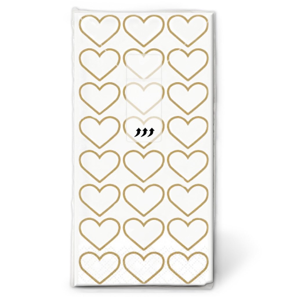 Taschentücher Alles Liebe (50 Stück) gold