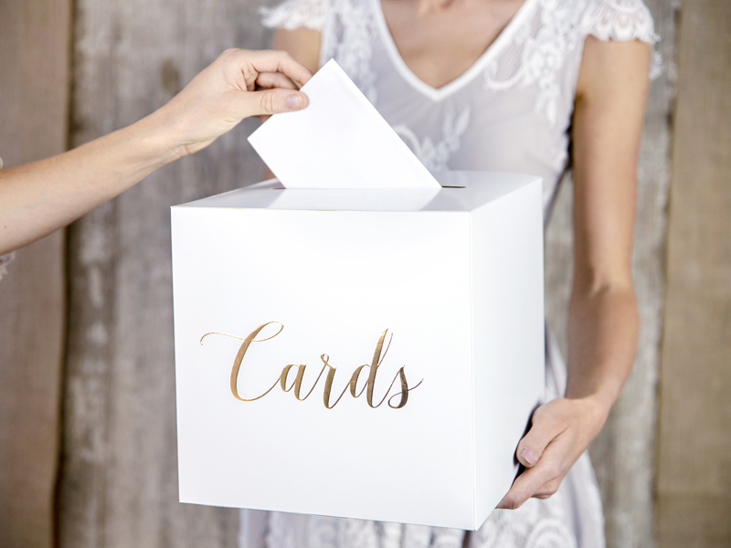 Geschenke- und Geldbox "Cards" gold