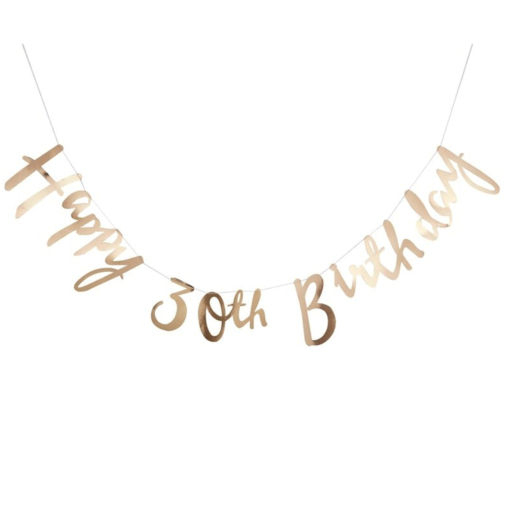 Girlande Happy 30th Birthday Gold "Pick & Mix"