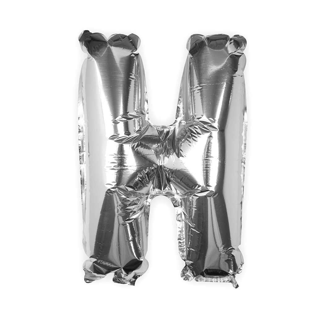 Folienballon "Girlande" Buchstabe "O" silber 40 cm