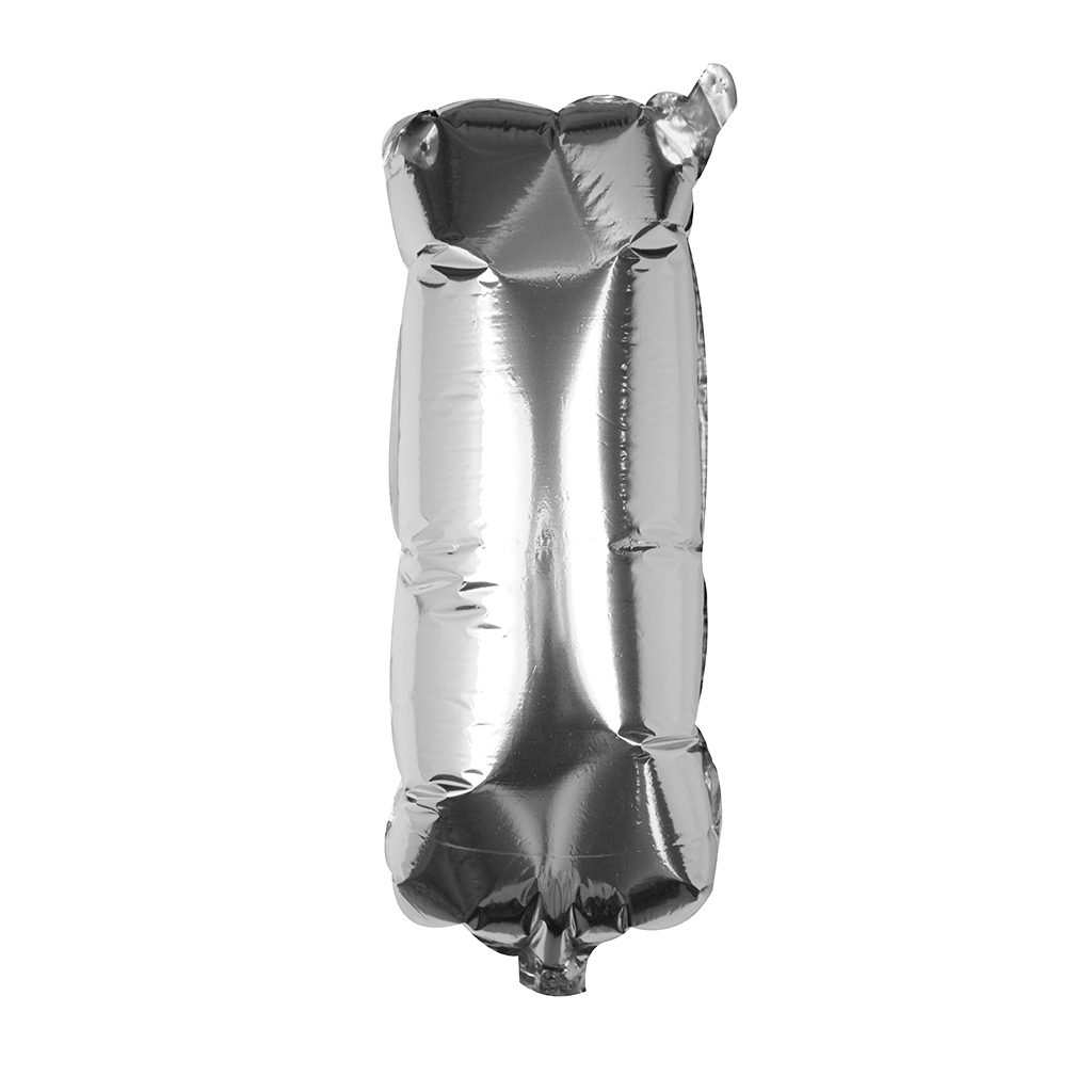 Folienballon "Girlande" Buchstabe "O" silber 40 cm