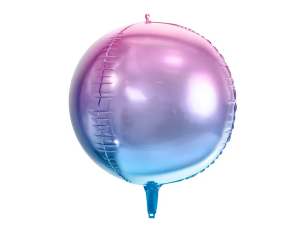 Folie Ballon Ombre Ball Kugel in lila-blau 35cm