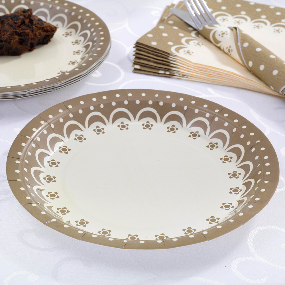 Partygeschirr "Chic Boutique" Pappteller gold