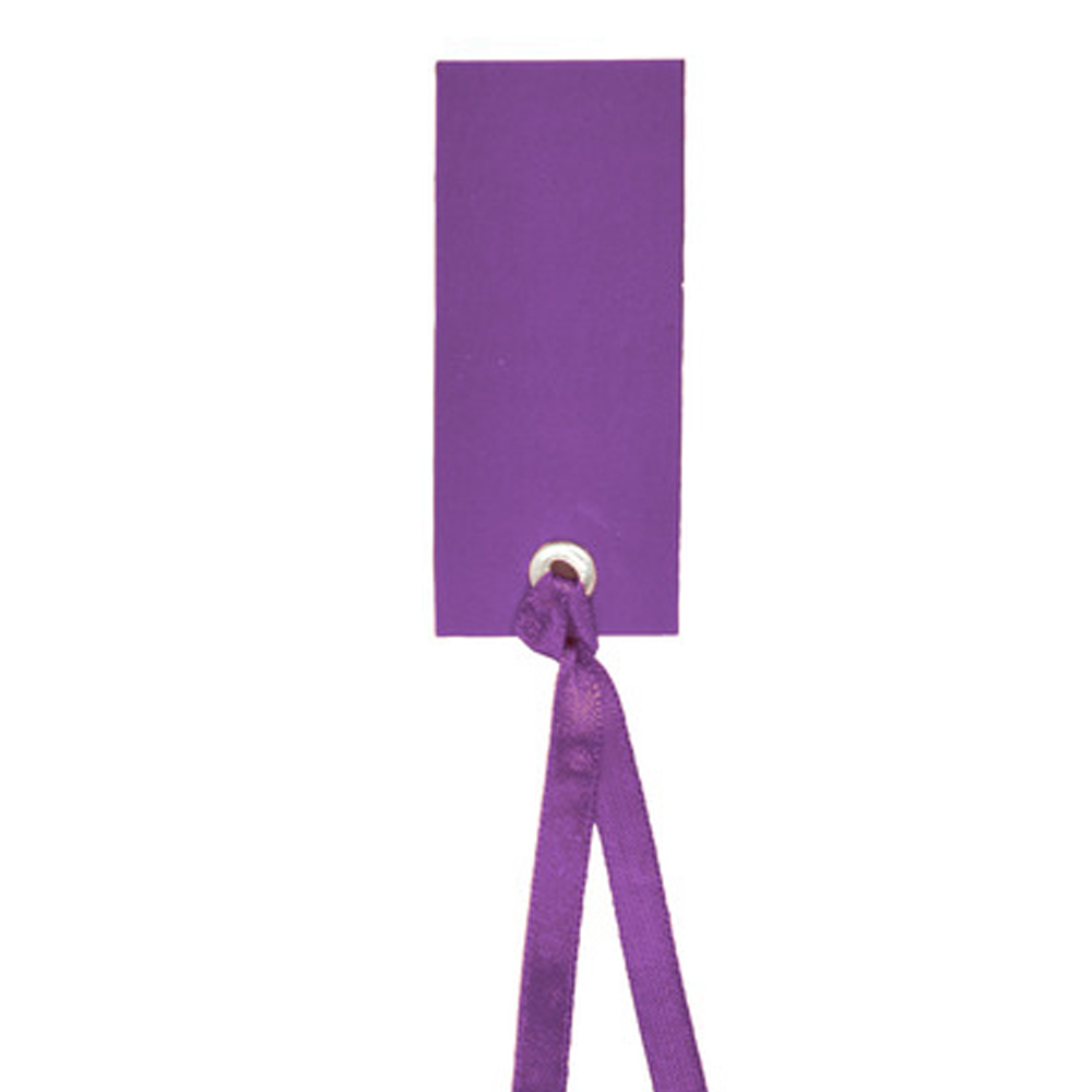 Namenskarte m. Band 3 x 7 cm (12 Stück)