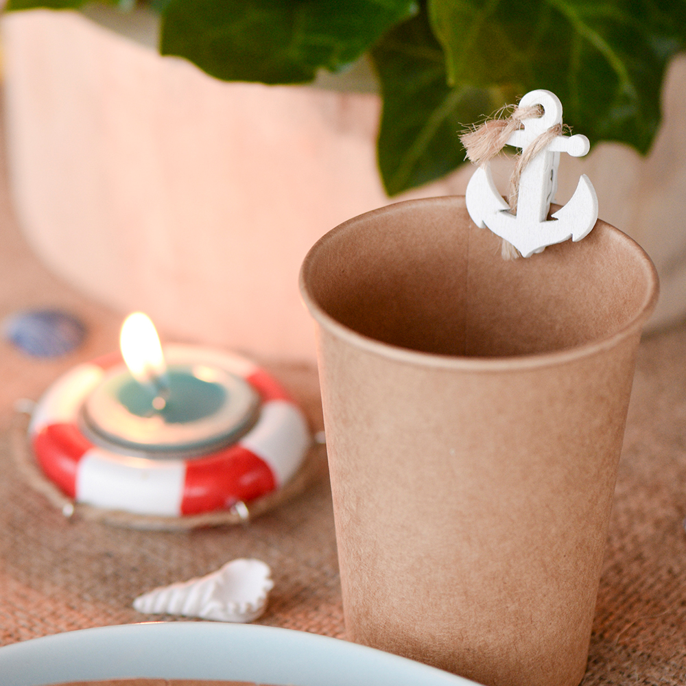 Klammern "Anker Maritim" 3.5 x 3 cm blau