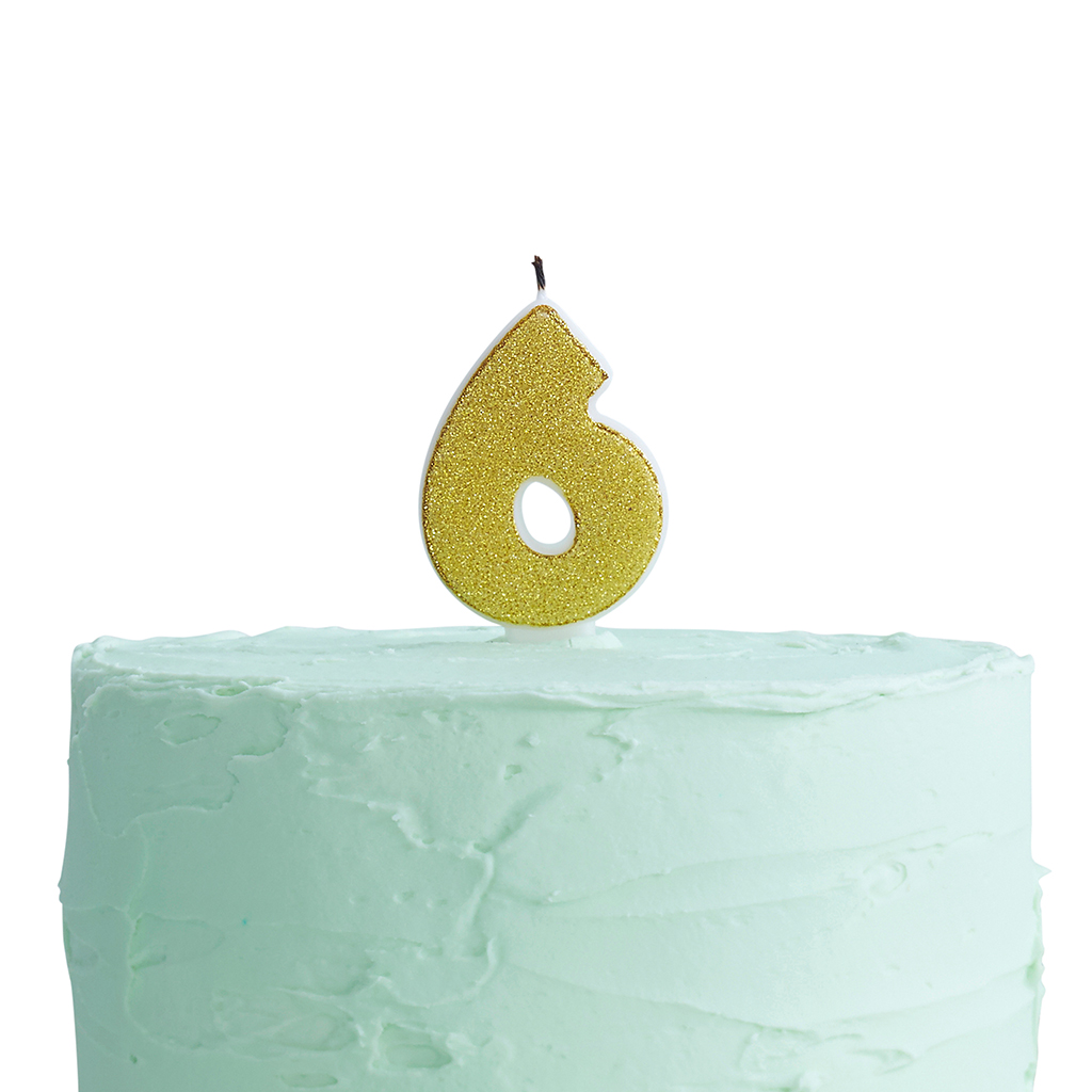 Zahlenkerzen "Pick & Mix" Zahl "7" gold 6 cm