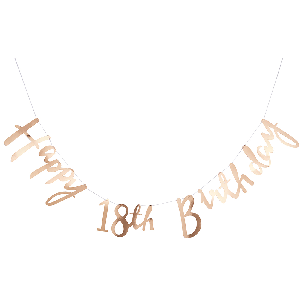 Girlande Happy 18th Birthday Gold "Pick & Mix"