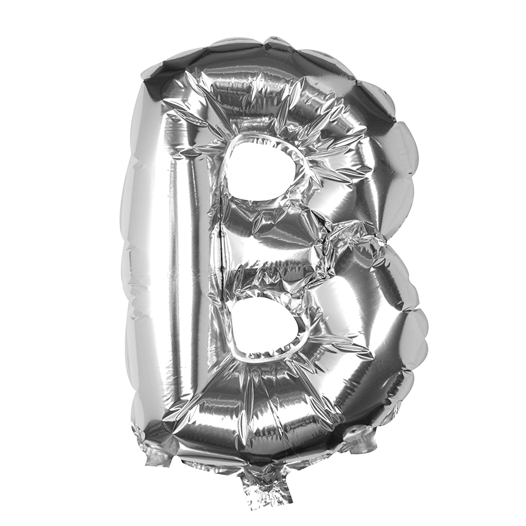Folienballon "Girlande" Buchstabe "O" silber 40 cm
