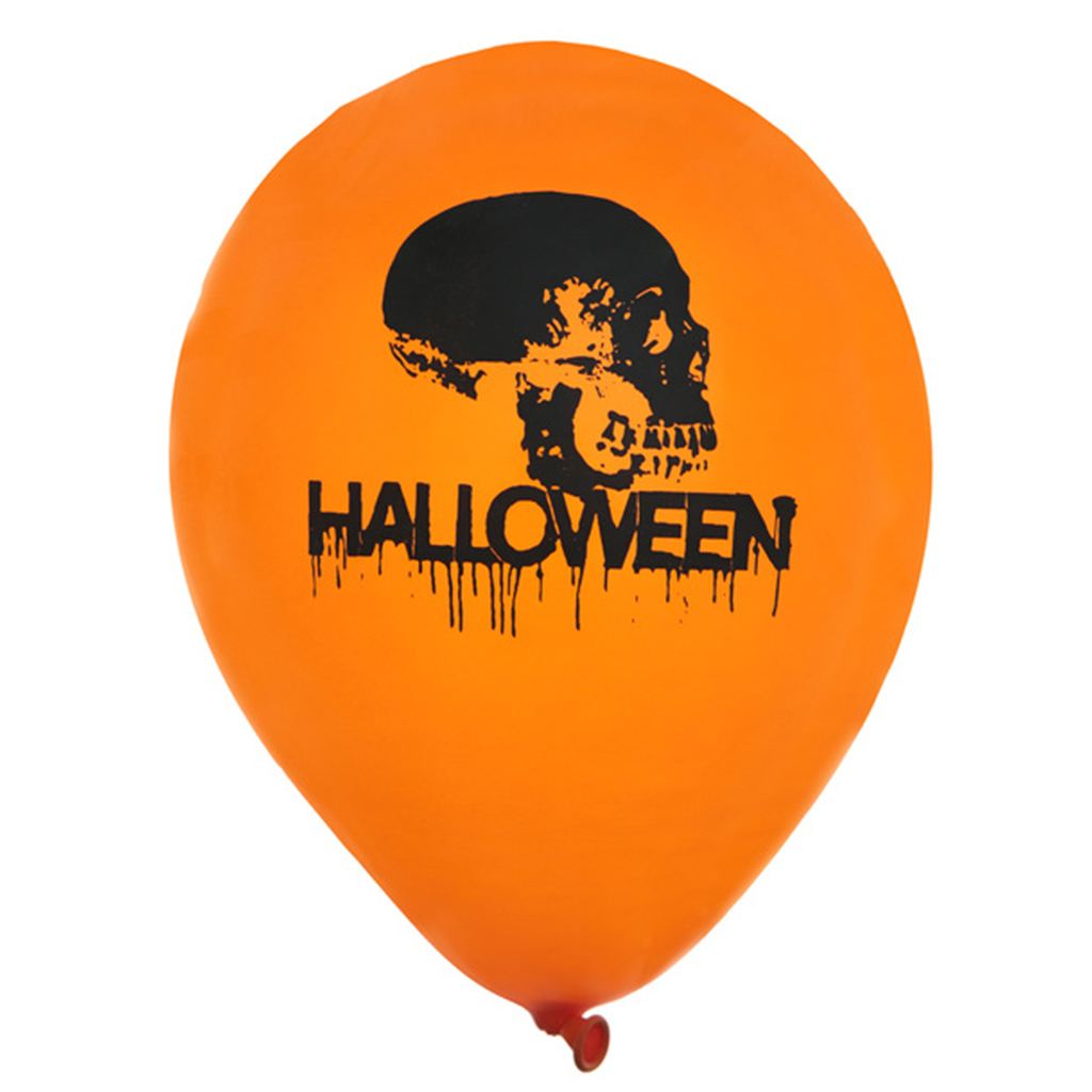 Luftballons Halloween "Totenkopf" 23 cm (8 Stück) ABVERKAUF