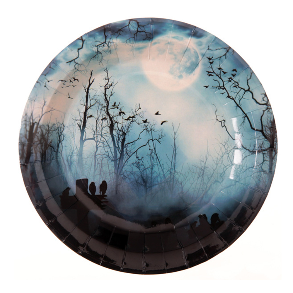 Partygeschirr "Halloween Spuk" Pappteller (10 Stk) ABVERKAUF