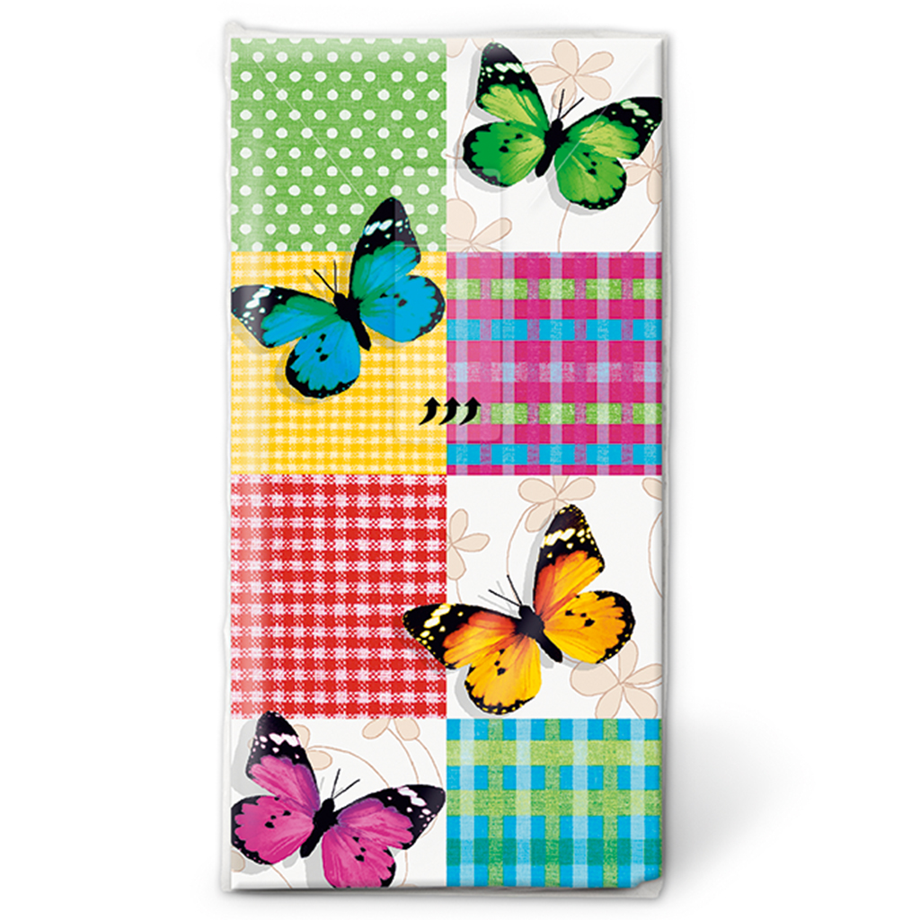 Taschentücher Butterflies & Squares 01315 (100 Stück)