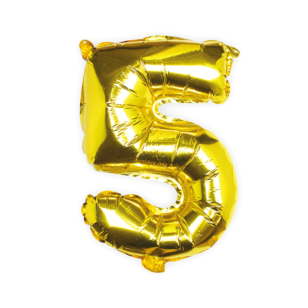 Folienballon "Girlande" Zahl "0" gold 41 cm