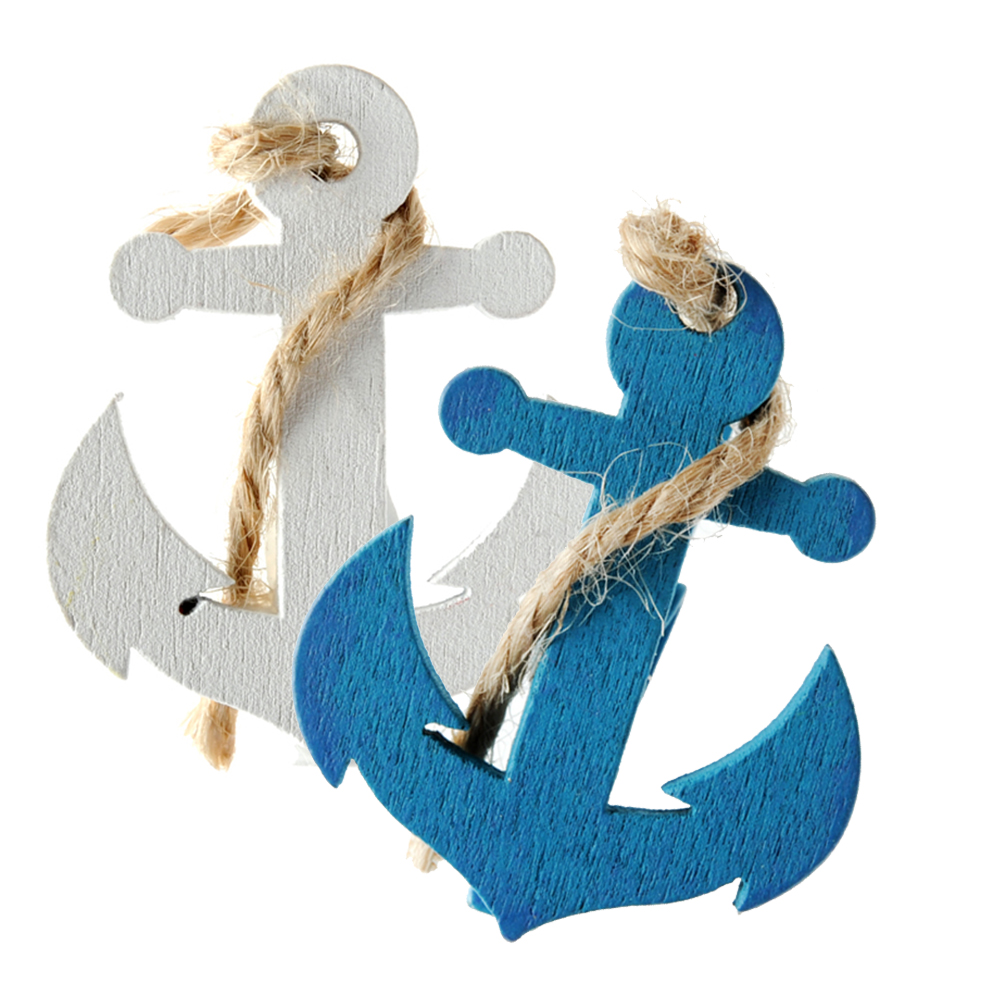 Klammern "Anker Maritim" 3.5 x 3 cm blau