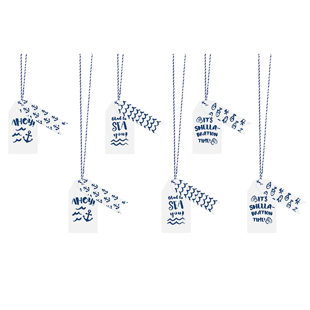 Geschenkanhänger "Sea Ahoy" (6 Stück)