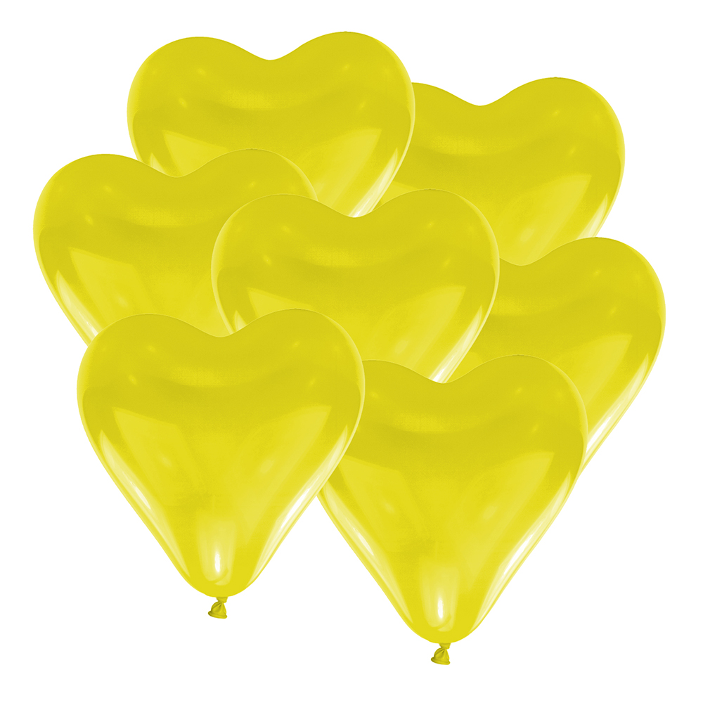 Herzballons gelb Ø 30 cm 10 Stück