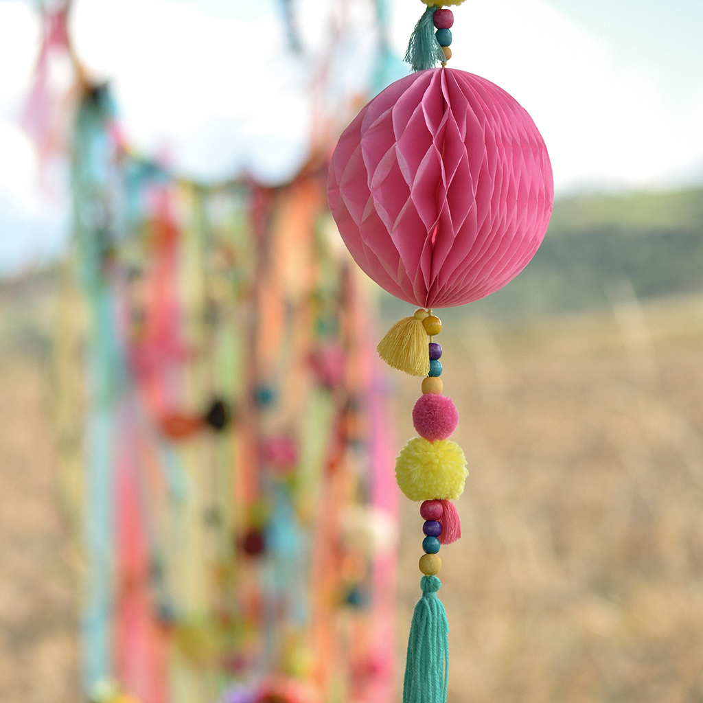 Deckenhänger Wabenpapier Bunt "Mexiko" 65 cm SALE