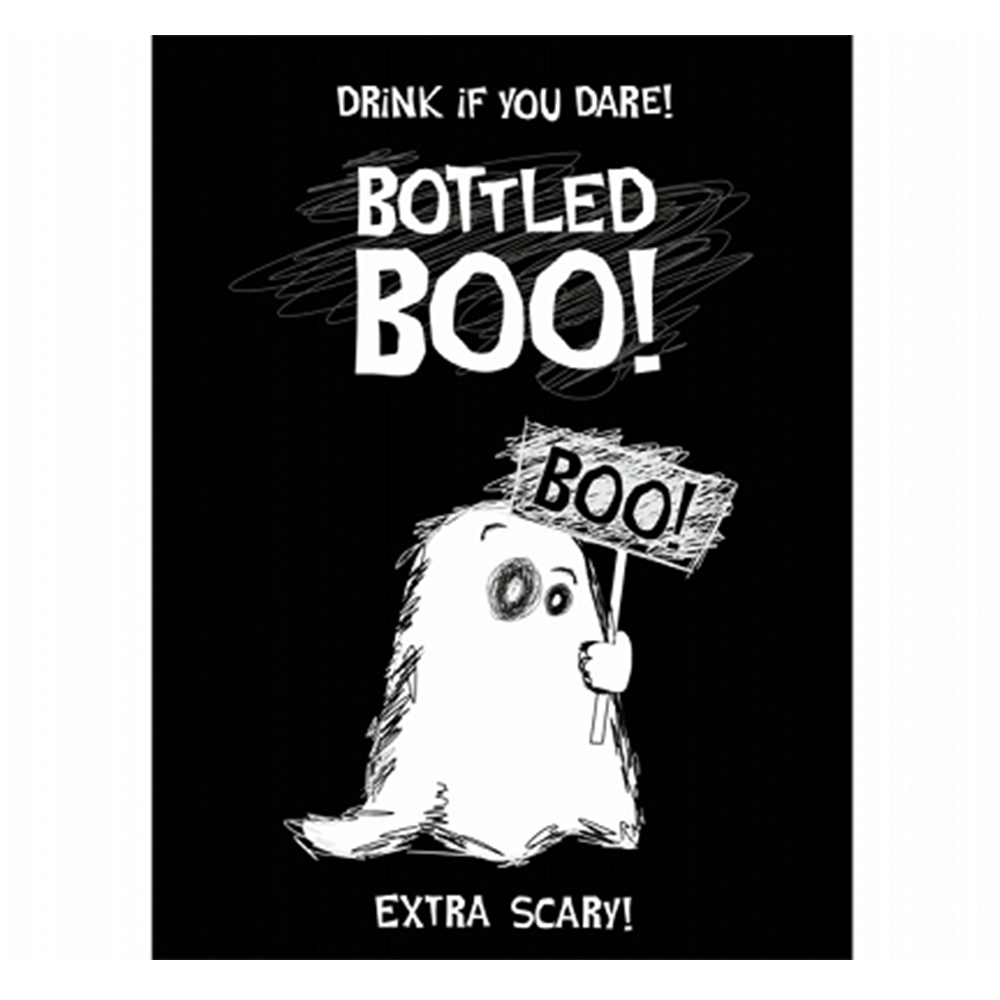 Flaschen Label Halloween "Bottled BOO!" (10 Stück) ABVERKAUF