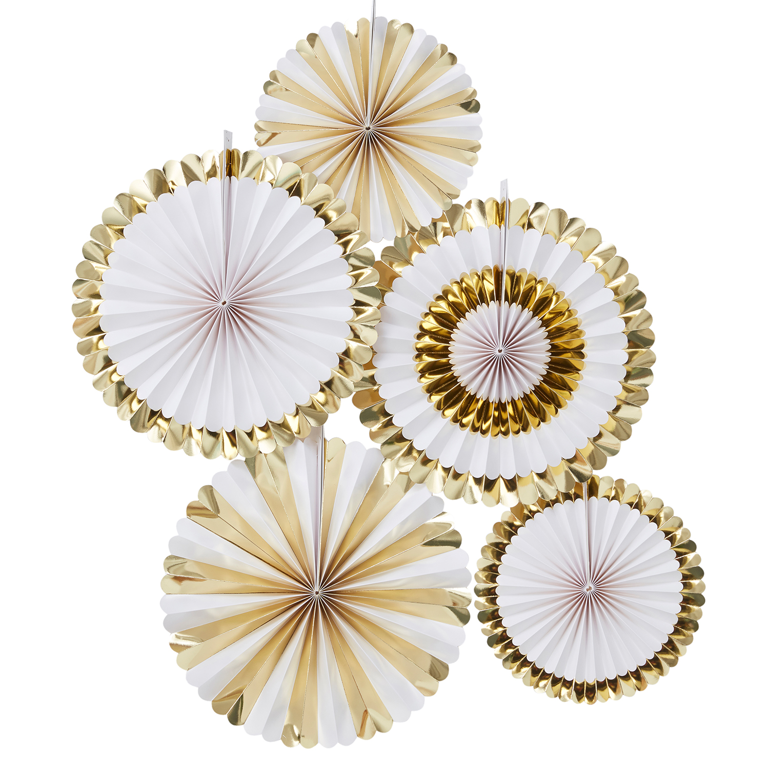 Fächer Rosetten "Oh Baby" (5 Stück)