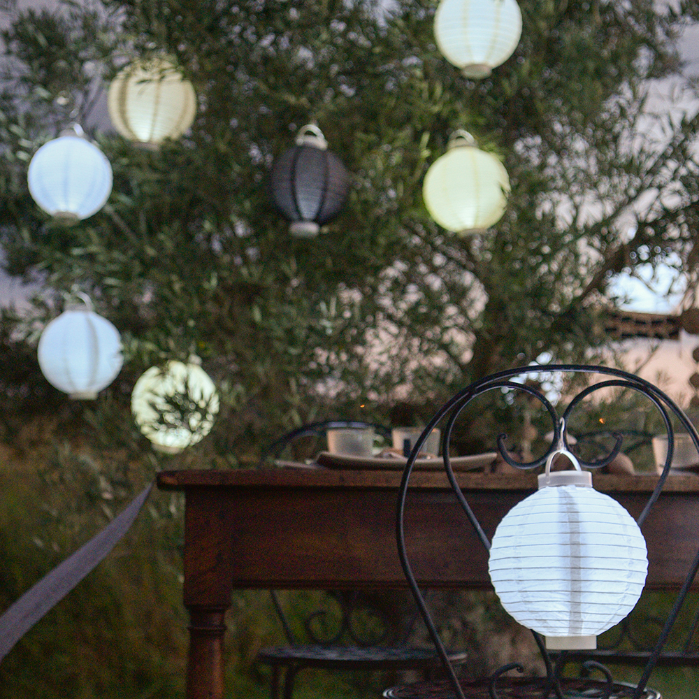 Laternen Chinesisch Ø 20 cm weiß
