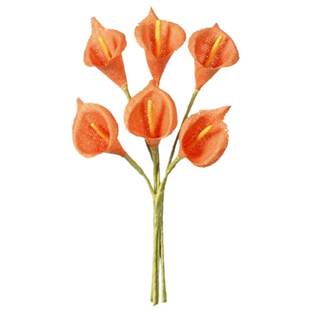 Dekoblüten Calla 7 cm (24 Stück)-braun