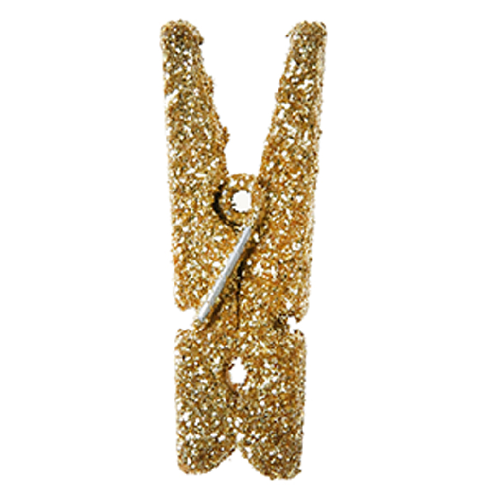 Klammern "Miniklammern Glitter" 3,5 cm rot