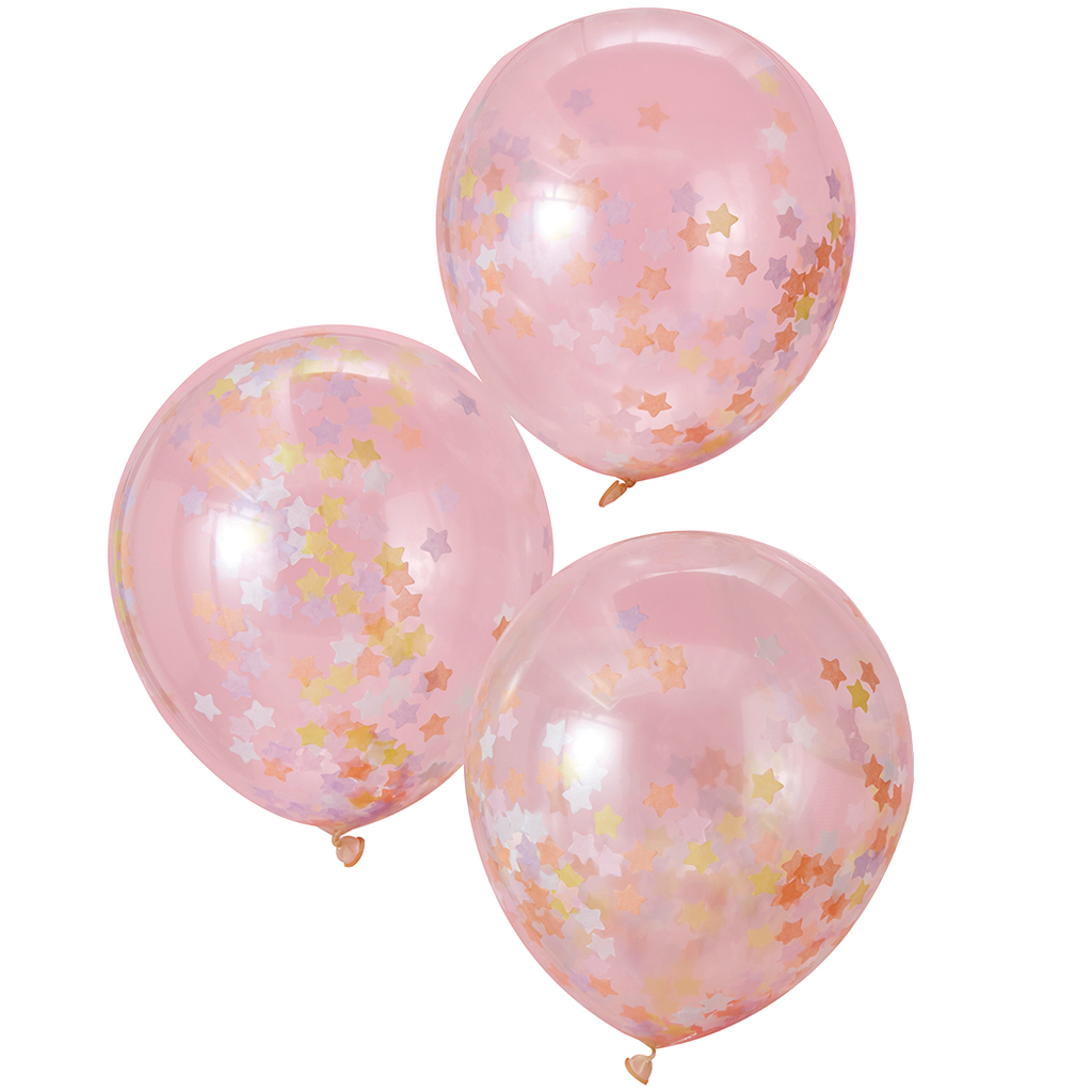 Luftballons Konfetti "Make a wish Unicorn" (5 Stück)