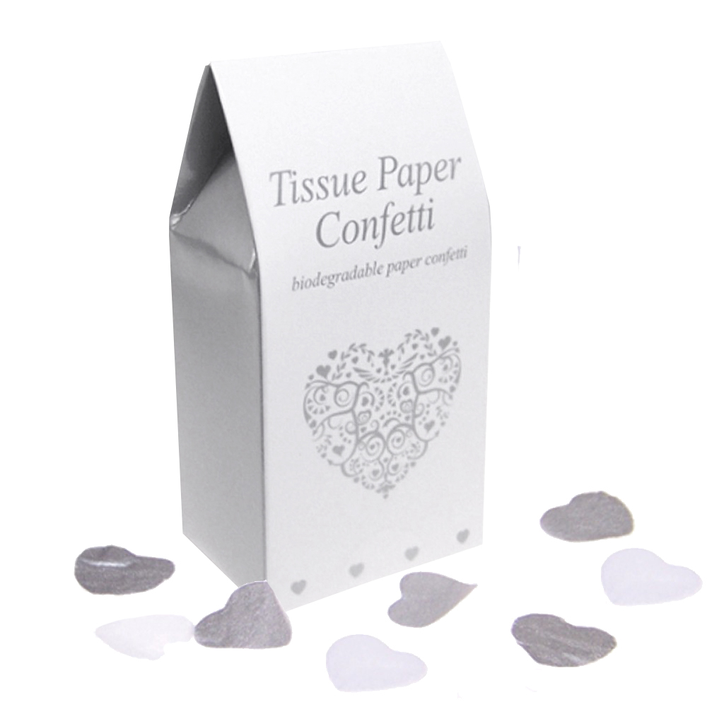 Konfetti  "Vintage Romance" Papier silber