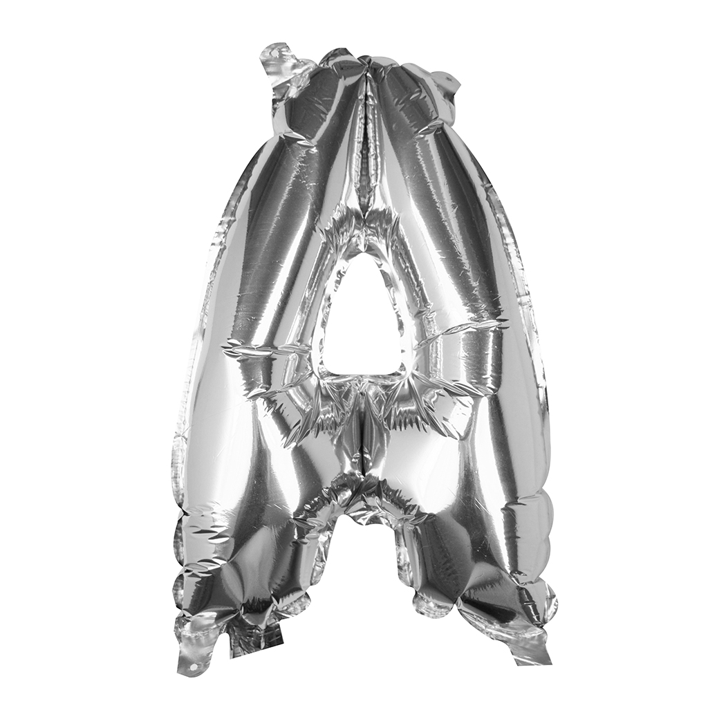 Folienballon "Girlande" Buchstabe "O" silber 40 cm