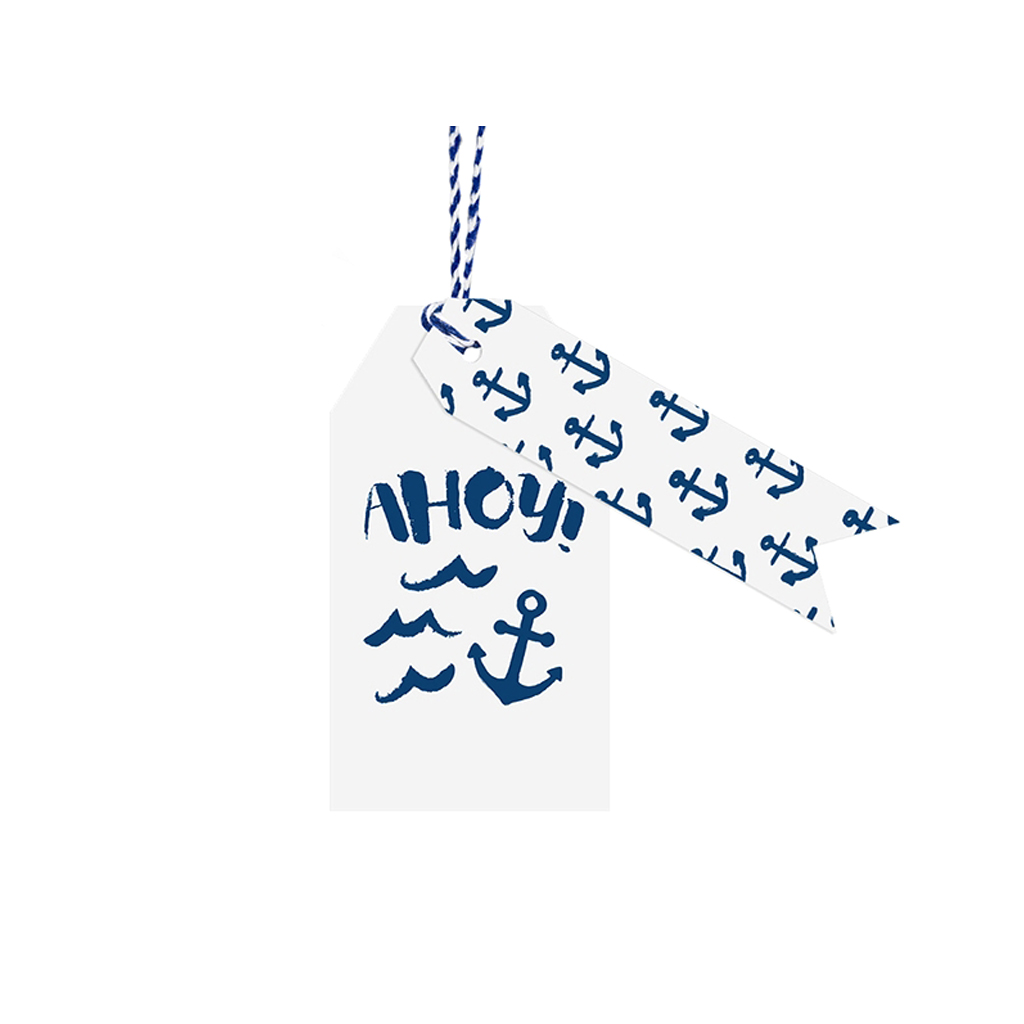 Geschenkanhänger "Sea Ahoy" (6 Stück)