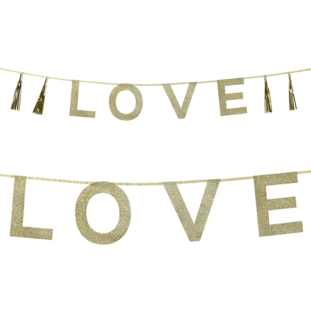 Girlande Glitter "LOVE" 3 m ABVERKAUF