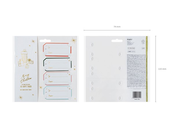 Geschenkanhänger Merry Christmas 12 Stk.