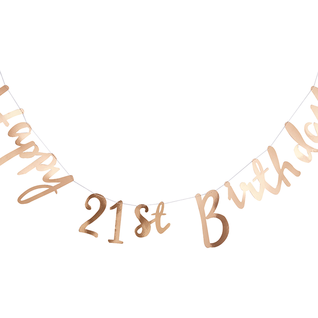 Girlande Happy 21st Birthday Gold "Pick & Mix"