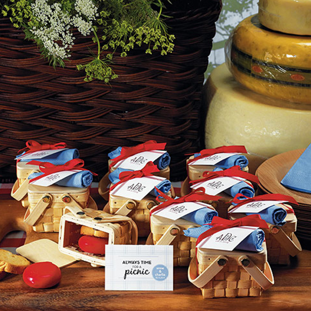Mini Picknickkorb "Holz" 7 cm