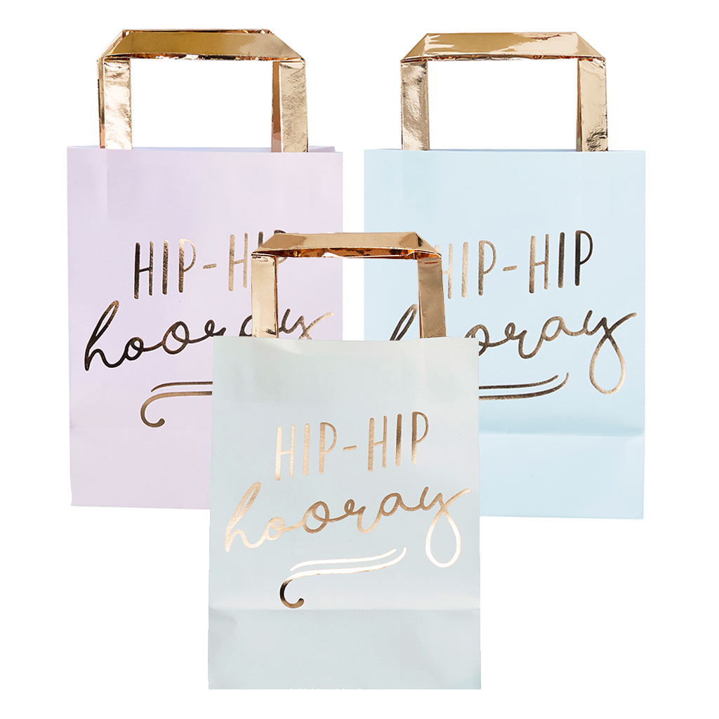 Papiertüten "Pick & Mix Pastel" bunt (5 Stück)