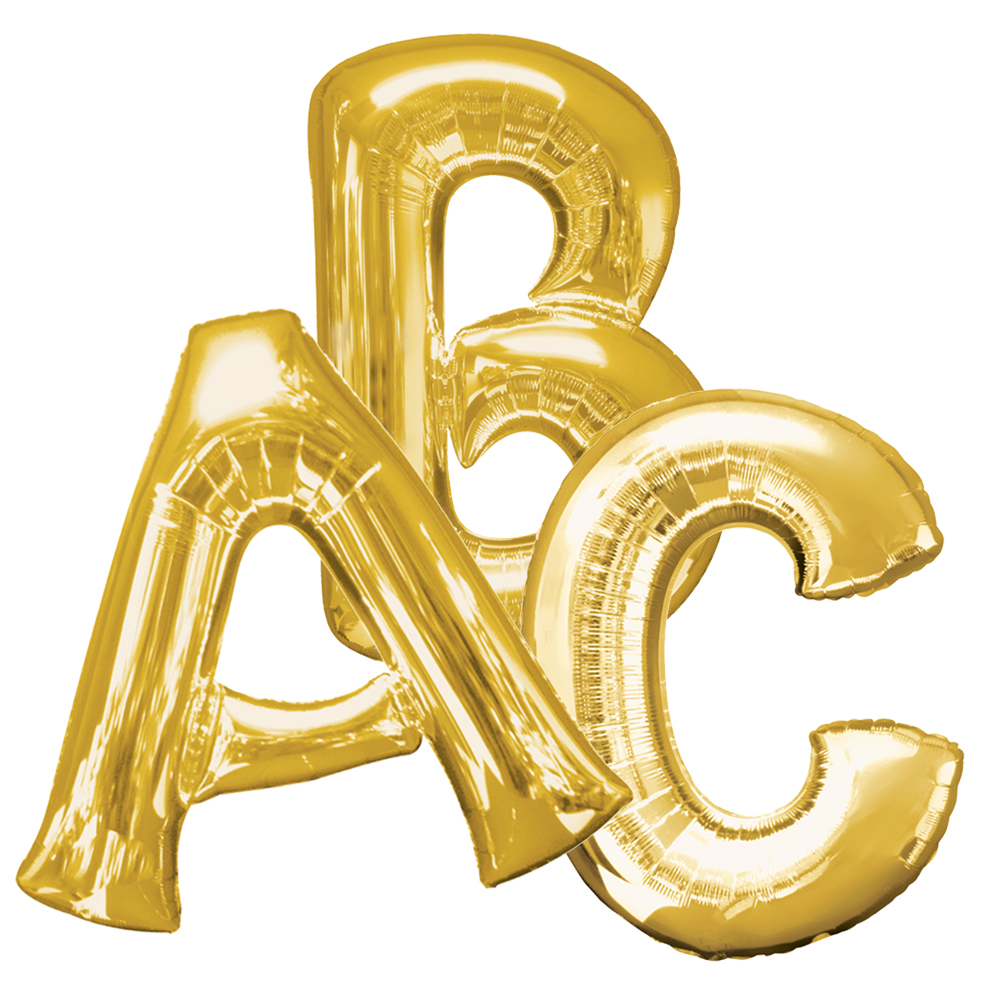 Folienballon Buchstabe XXL "I" gold 85 cm