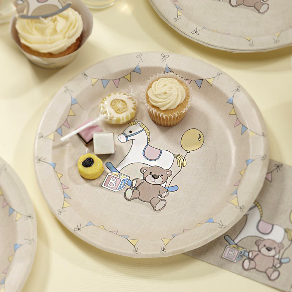 Partygeschirr "Rock A Bye Baby " Pappteller (8 Stück)