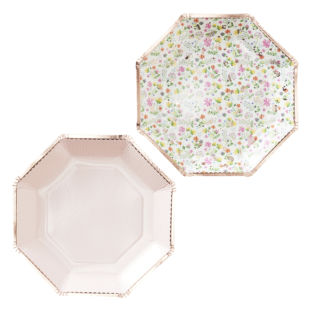 Partygeschirr "Ditsy Floral" Teller (8 Stück)