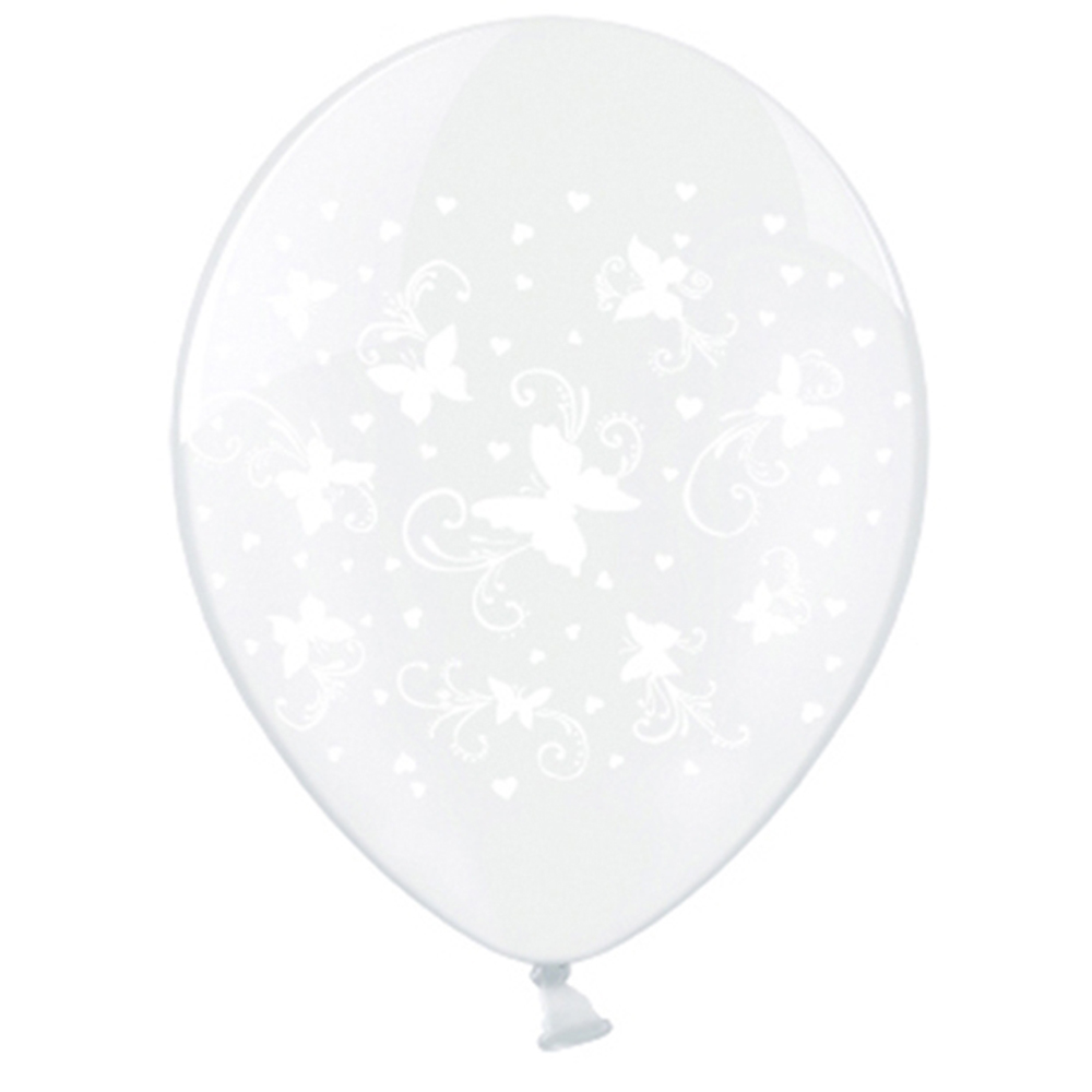 Latexballon Ø 30cm "Schmetterlinge" rosa (10 Stück)