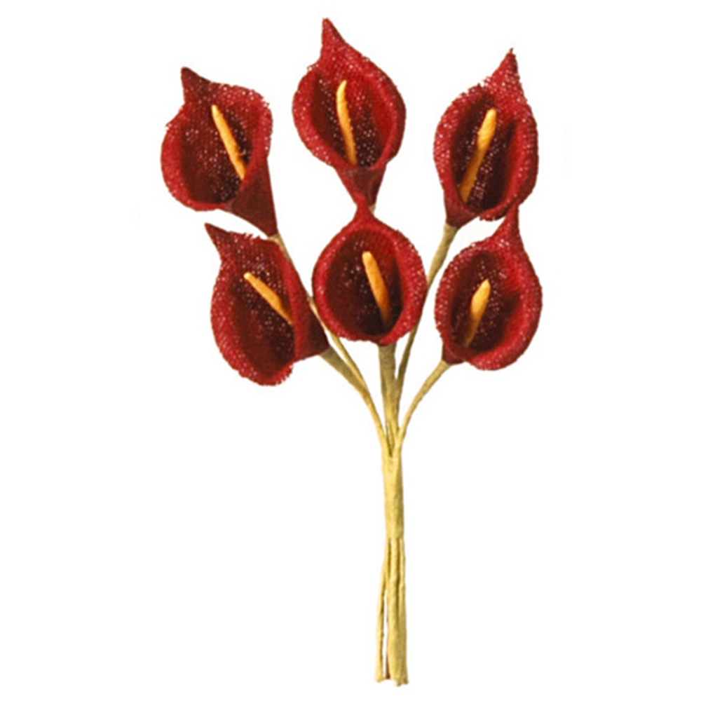 Dekoblüten Calla 7 cm (24 Stück)-braun