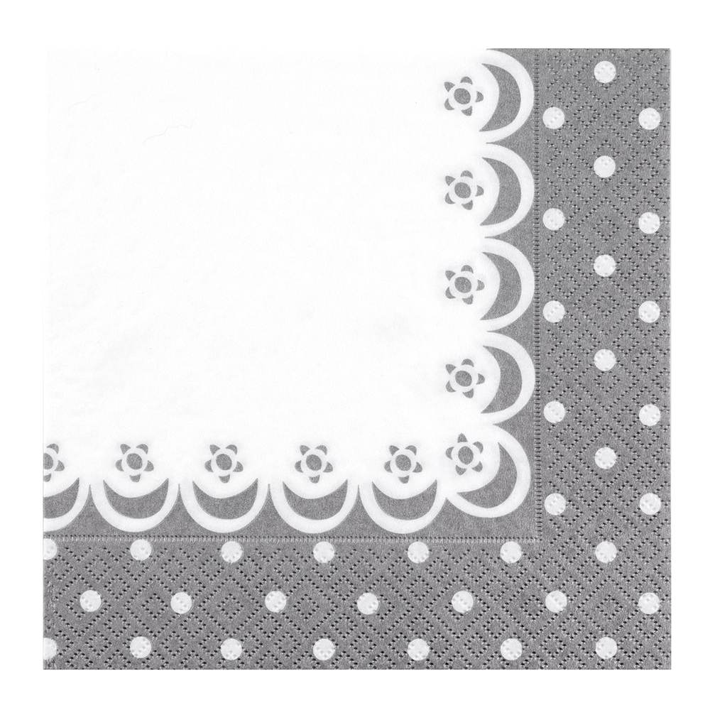 Servietten "Chic Boutique" (20 Stück)-silber