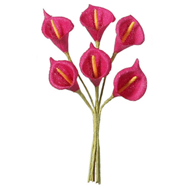 Dekoblüten Calla 7 cm (24 Stück)-braun