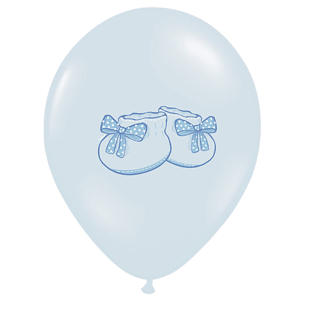 Latexballon Ø 30cm "Babyschuhe Girl" (10 Stück)