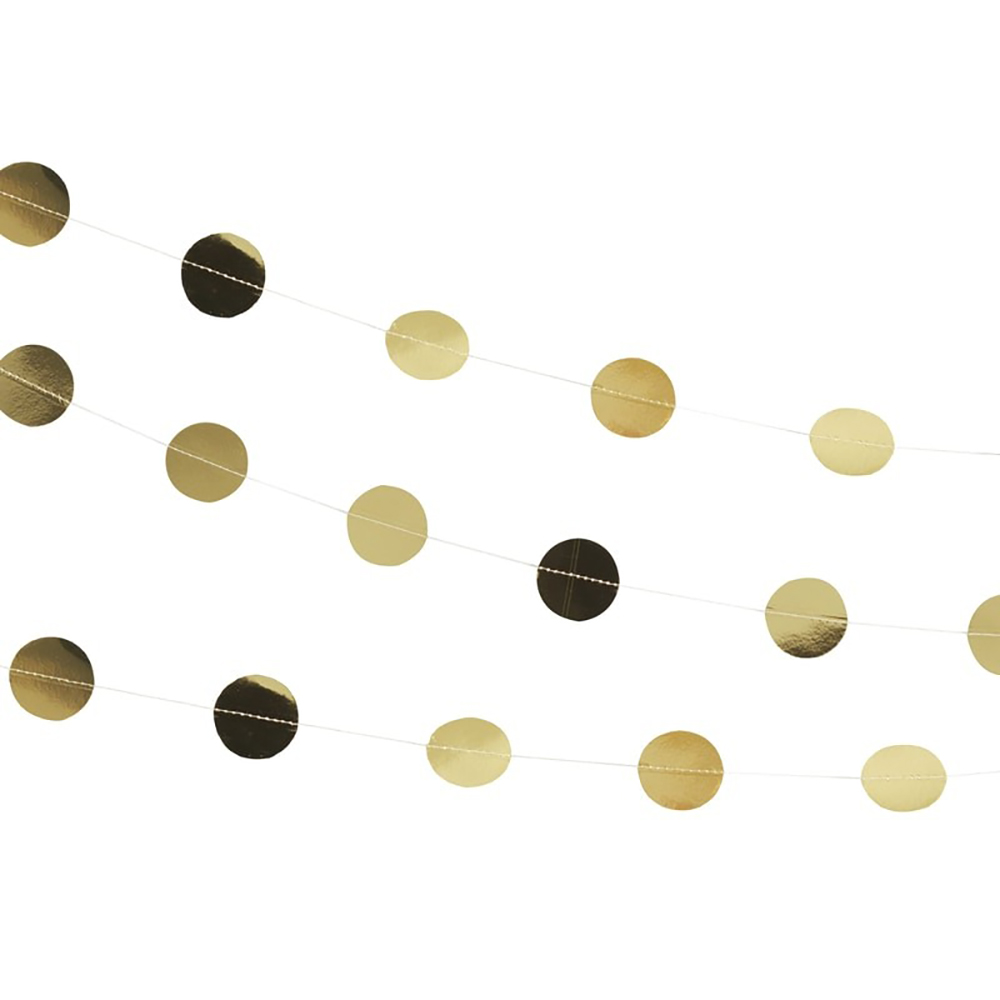 Girlande Circle "Gold Metallic Star" 5 m ABVERKAUF