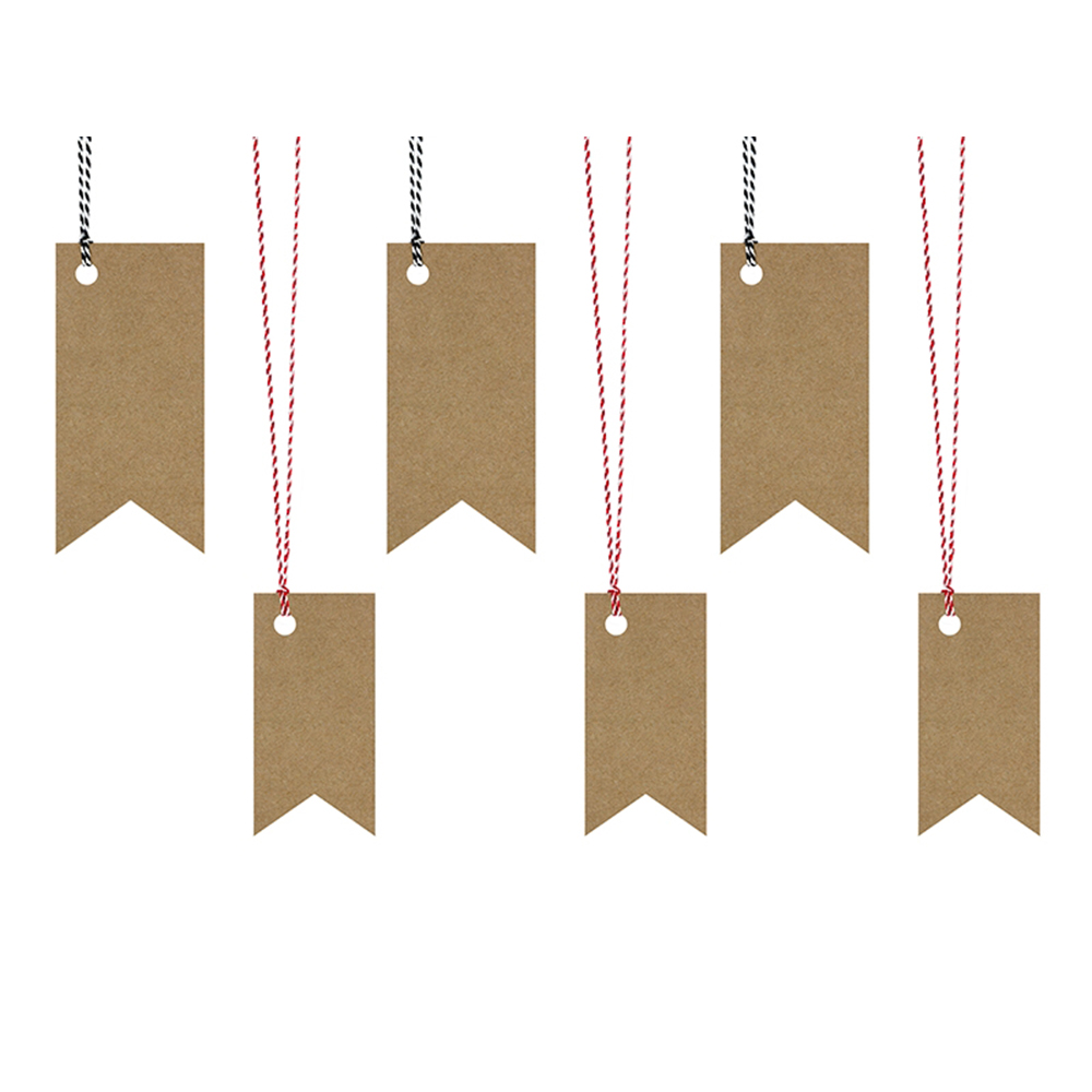 Geschenkanhänger "Woodland" (6 Stk.) schwarz