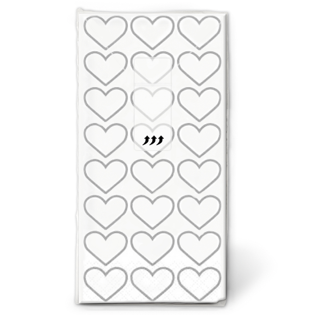 Taschentücher Alles Liebe (50 Stück) silber