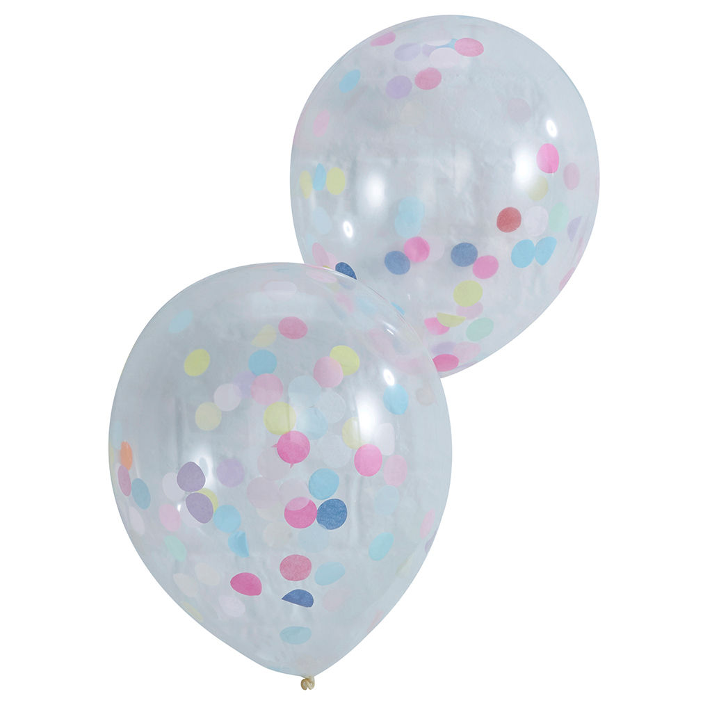 Luftballons Bunt Konfetti "Pick & Mix" (5 Stück)