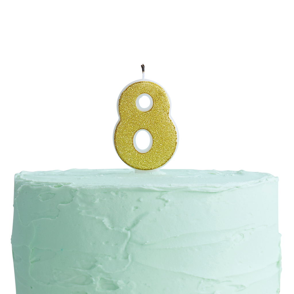 Zahlenkerzen "Pick & Mix" Zahl "7" gold 6 cm