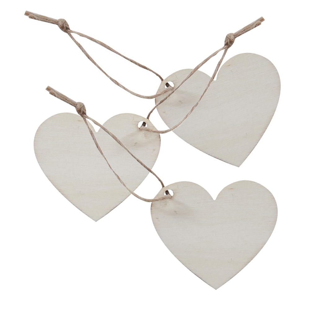 Anhänger Holz Herzen "Beautiful Botanics" (6 Stück)