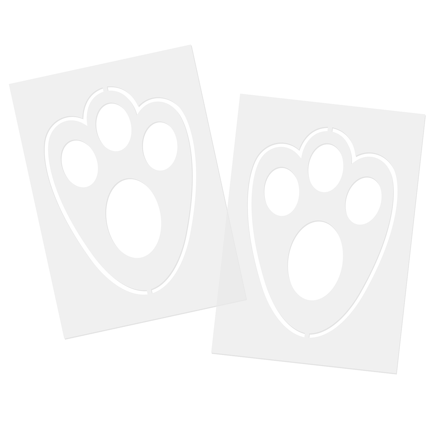 Schablone "Carrot Crunch" Fußabdruck Hase (2 Stück) SALE